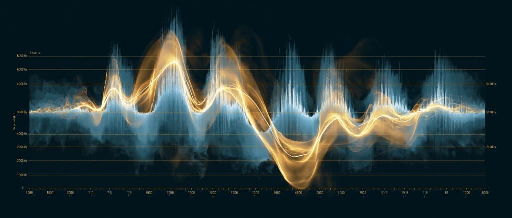 Acoustic signal visualization representing VCAM research methodology