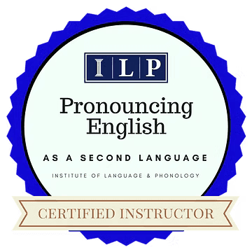 Pronouncing English as a Second Language certified instructor badge